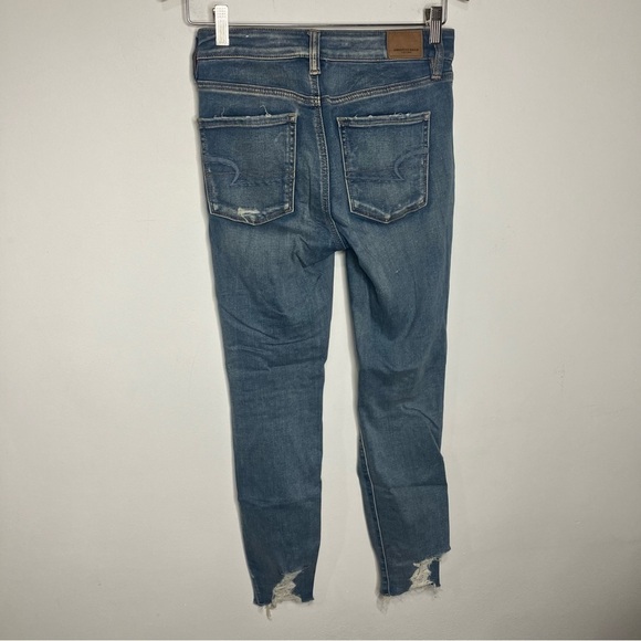 American Eagle Outfitters hi-rise jeggings distressed size 4 short - Picture 4 of 7